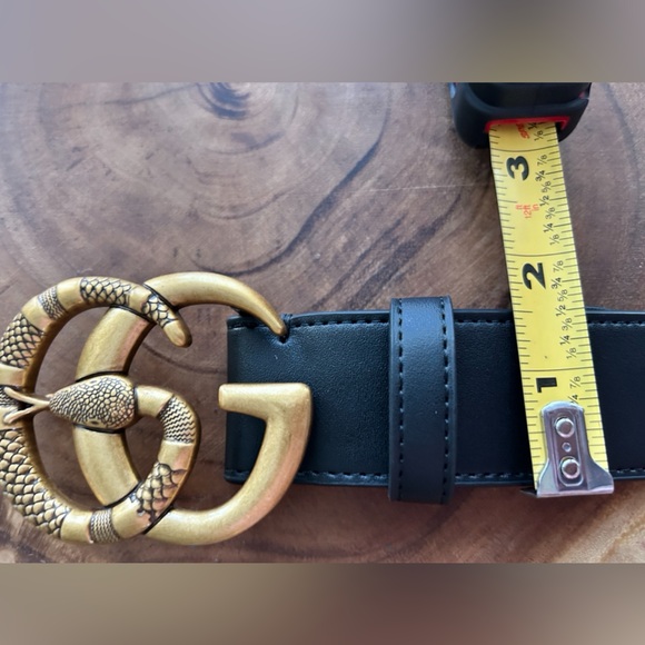 G snake fashion belt size 105cm black/gold - Picture 9 of 10